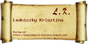 Ledniczky Krisztina névjegykártya